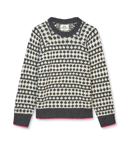 Dark Grey Melange/Winter White